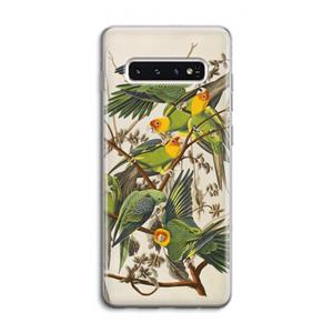 CaseCompany Carolinaparkiet: Samsung Galaxy S10 4G Transparant Hoesje