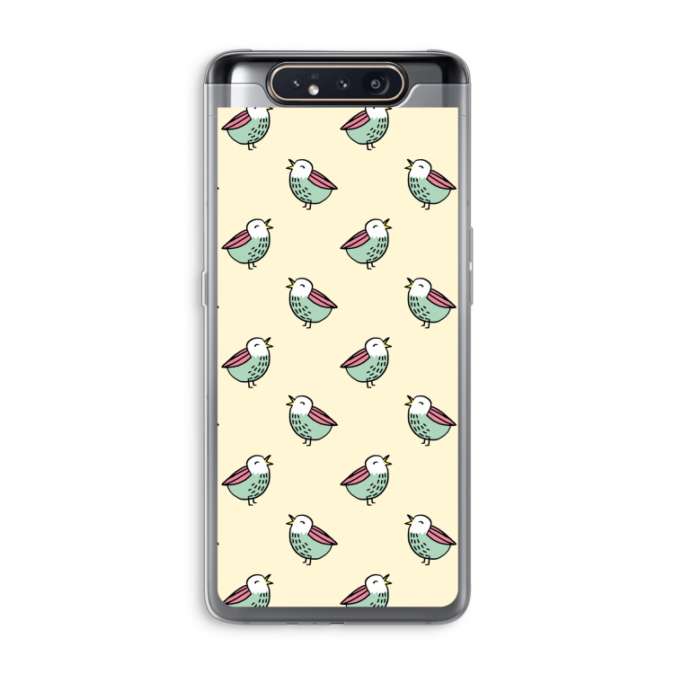 CaseCompany Vogeltjes: Samsung Galaxy A80 Transparant Hoesje