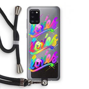 CaseCompany Loves: Samsung Galaxy A31 Transparant Hoesje met koord