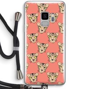 CaseCompany Tijger: Samsung Galaxy S9 Transparant Hoesje met koord