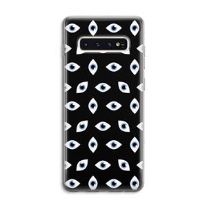 CaseCompany Eyes pattern: Samsung Galaxy S10 4G Transparant Hoesje