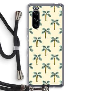 CaseCompany Paradise: Sony Xperia 5 Transparant Hoesje met koord