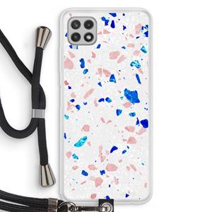 CaseCompany Terrazzo N°6: Samsung Galaxy A22 4G Transparant Hoesje met koord