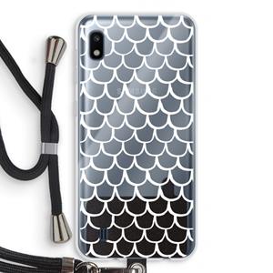 CaseCompany Dakpannetjes: Samsung Galaxy A10 Transparant Hoesje met koord