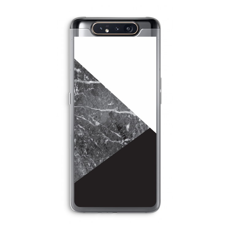 CaseCompany Combinatie marmer: Samsung Galaxy A80 Transparant Hoesje