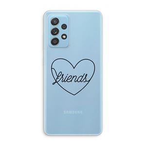 CaseCompany Friends heart black: Samsung Galaxy A73 Transparant Hoesje