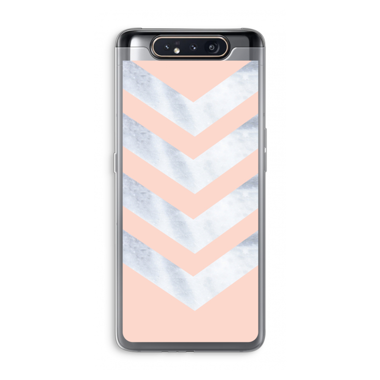 CaseCompany Marmeren pijlen: Samsung Galaxy A80 Transparant Hoesje