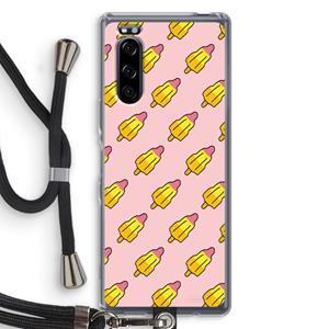 CaseCompany Waterijsjes: Sony Xperia 5 Transparant Hoesje met koord