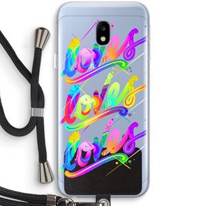 CaseCompany Loves: Samsung Galaxy J3 (2017) Transparant Hoesje met koord