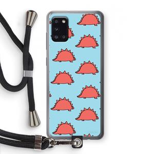 CaseCompany Dinosawrr: Samsung Galaxy A31 Transparant Hoesje met koord