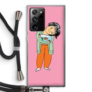 CaseCompany Visknuffel: Samsung Galaxy Note 20 Ultra / Note 20 Ultra 5G Transparant Hoesje met koord