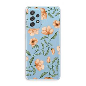 CaseCompany Peachy flowers: Samsung Galaxy A73 Transparant Hoesje