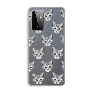 CaseCompany Kitten: Samsung Galaxy A72 Transparant Hoesje