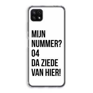 CaseCompany Da ziede van hier: Samsung Galaxy A22 5G Transparant Hoesje