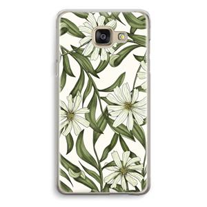 CaseCompany Wit bloemenpatroon: Samsung Galaxy A5 (2016) Transparant Hoesje