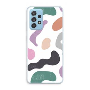 CaseCompany Memphis Shapes: Samsung Galaxy A73 Transparant Hoesje