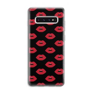 CaseCompany Lips: Samsung Galaxy S10 4G Transparant Hoesje