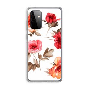 CaseCompany Roosjes: Samsung Galaxy A72 Transparant Hoesje