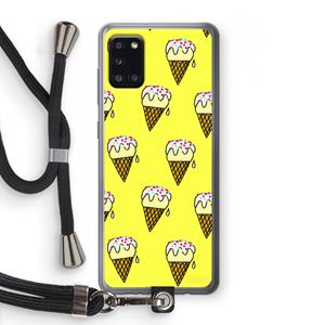 CaseCompany Isjes: Samsung Galaxy A31 Transparant Hoesje met koord