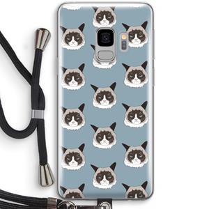 CaseCompany It's a Purrr Case: Samsung Galaxy S9 Transparant Hoesje met koord