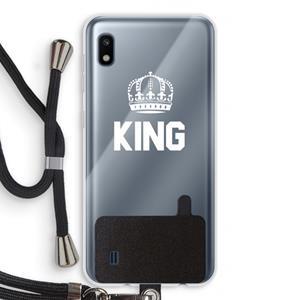 CaseCompany King zwart: Samsung Galaxy A10 Transparant Hoesje met koord
