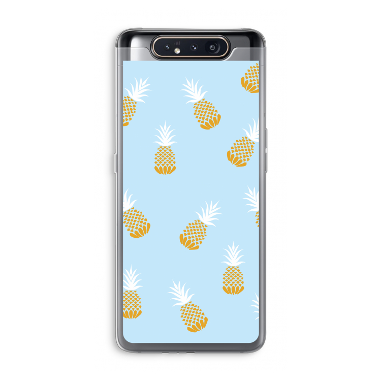 CaseCompany Ananasjes: Samsung Galaxy A80 Transparant Hoesje