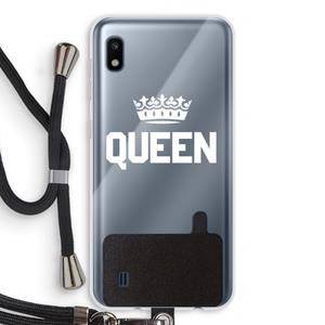 CaseCompany Queen zwart: Samsung Galaxy A10 Transparant Hoesje met koord