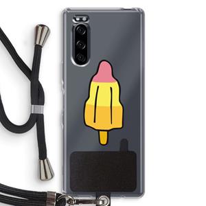 CaseCompany Raketijsje: Sony Xperia 5 Transparant Hoesje met koord