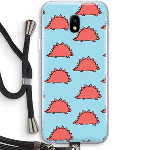 CaseCompany Dinosawrr: Samsung Galaxy J3 (2017) Transparant Hoesje met koord
