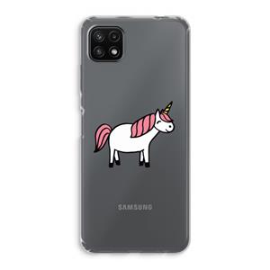 CaseCompany Eenhoorn: Samsung Galaxy A22 5G Transparant Hoesje