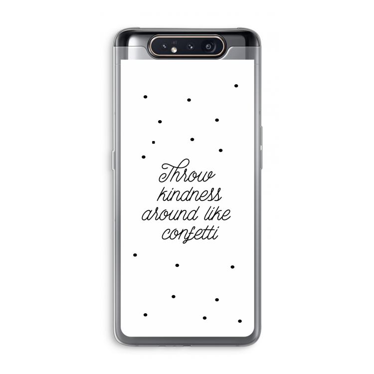 CaseCompany Confetti: Samsung Galaxy A80 Transparant Hoesje