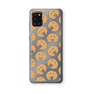 CaseCompany Croissant: Samsung Galaxy A31 Transparant Hoesje