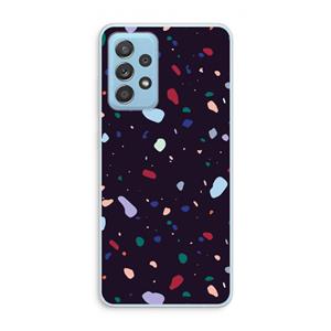 CaseCompany Dark Rounded Terrazzo: Samsung Galaxy A73 Transparant Hoesje