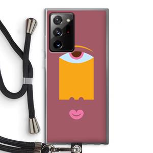 CaseCompany Mono V: Samsung Galaxy Note 20 Ultra / Note 20 Ultra 5G Transparant Hoesje met koord