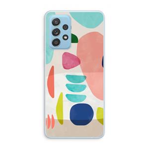 CaseCompany Bold Rounded Shapes: Samsung Galaxy A73 Transparant Hoesje