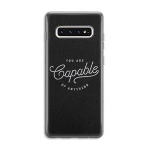 CaseCompany Capable: Samsung Galaxy S10 4G Transparant Hoesje