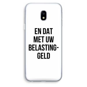 CaseCompany Belastinggeld: Samsung Galaxy J3 (2017) Transparant Hoesje