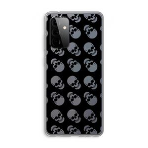 CaseCompany Musketon Skulls: Samsung Galaxy A72 Transparant Hoesje