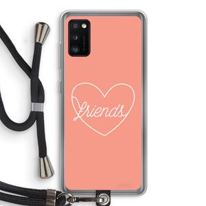 CaseCompany Friends heart: Samsung Galaxy A41 Transparant Hoesje met koord