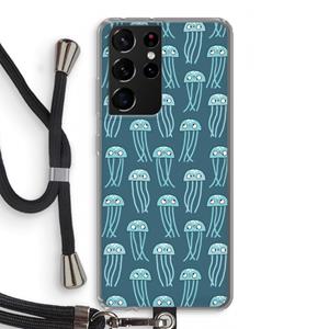 CaseCompany Kwallie: Samsung Galaxy S21 Ultra Transparant Hoesje met koord