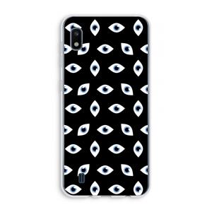 CaseCompany Eyes pattern: Samsung Galaxy A10 Transparant Hoesje