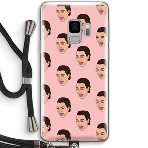 CaseCompany Ugly Cry Call: Samsung Galaxy S9 Transparant Hoesje met koord