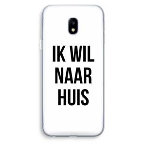 CaseCompany Ik wil naar huis: Samsung Galaxy J3 (2017) Transparant Hoesje