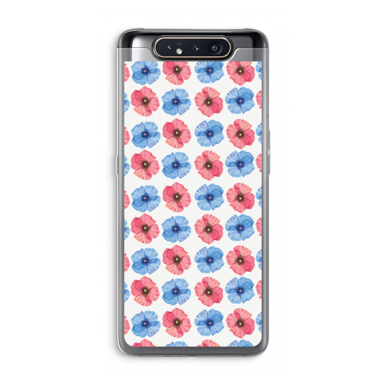 CaseCompany Klaproosjes: Samsung Galaxy A80 Transparant Hoesje