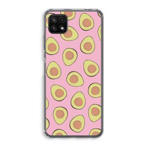 CaseCompany Dancing avocados: Samsung Galaxy A22 5G Transparant Hoesje