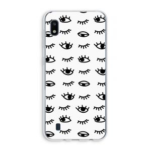 CaseCompany Eye pattern #2: Samsung Galaxy A10 Transparant Hoesje
