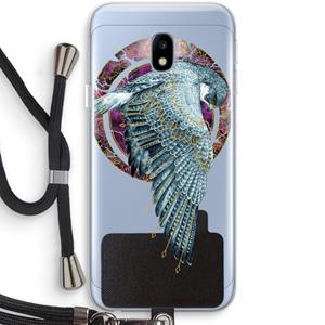 CaseCompany Golden Falcon: Samsung Galaxy J3 (2017) Transparant Hoesje met koord