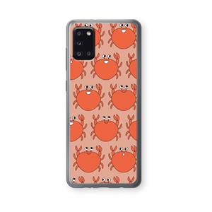 CaseCompany Krab: Samsung Galaxy A31 Transparant Hoesje