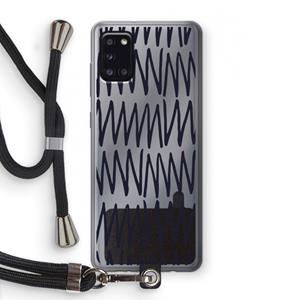 CaseCompany Marrakech Zigzag: Samsung Galaxy A31 Transparant Hoesje met koord