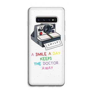 CaseCompany Smile: Samsung Galaxy S10 4G Transparant Hoesje